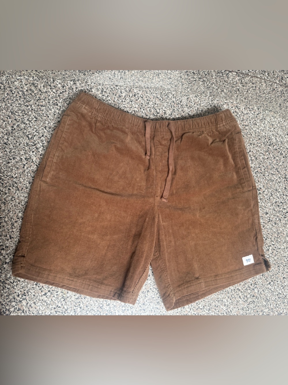 Katin Brown Corduroy Drawstring Shorts L
